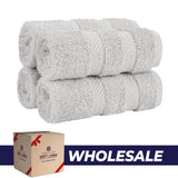 4 Piece 100% Cotton Luxury Washcloth Turkish Towel Set - 60 Set Case Pack