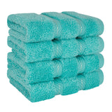 4 Piece 100% Cotton Luxury Washcloth Turkish Towel Set - 60 Set Case Pack
