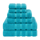 6 Piece 100% Cotton Turkish Bulk Bath Towels - Wholesale Premium Towel Sets - 10 Set Case Pack