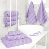 6 Piece 100% Cotton Turkish Bulk Bath Towels - Wholesale Premium Towel Sets - 10 Set Case Pack