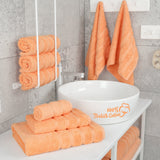 6 Piece 100% Cotton Turkish Bulk Bath Towels - Wholesale Premium Towel Sets - 10 Set Case Pack