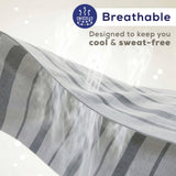 Wholesale 100% Washed Cotton Percale Duvet Cover Set – 200TC Yarn-Dyed Striped Hotel Bedding Set