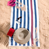 Cabana Striped Oversized Premium Cotton Beach Towel 30x60" - 32 Set Case Pack