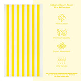 Cabana Striped Oversized Premium Cotton Beach Towel 30x60" - 32 Set Case Pack