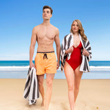 Cabana Striped Premium Beach Towels, Premium Cotton, 30x60 Inches, Soft, Absorbent, Sand Free Swim Towels