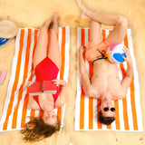 Cabana Striped Premium Beach Towels, Premium Cotton, 30x60 Inches, Soft, Absorbent, Sand Free Swim Towels