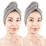 American Soft Linen 100% Cotton Hair Drying Towels for Women, 2 Pack Head Towel Cap - 75 Set Case Pack