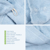 American Soft Linen 100% Cotton Hair Drying Towels for Women, 2 Pack Head Towel Cap - 75 Set Case Pack