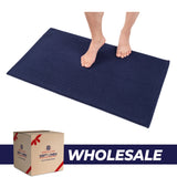 American Soft Linen 100% Cotton Bath Mat Rugs, 20x34 inches with Silicone Backing, Soft Absorbent Grip-Enhanced Bath Mats for Bathroom - 35 Set Case Pack