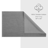 American Soft Linen 100% Cotton Bath Mat Rugs, 20x34 inches with Silicone Backing, Soft Absorbent Grip-Enhanced Bath Mats for Bathroom - 35 Set Case Pack