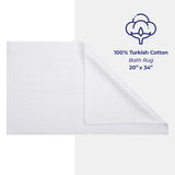 American Soft Linen 100% Cotton Bath Mat Rugs, 20x34 inches with Silicone Backing, Soft Absorbent Grip-Enhanced Bath Mats for Bathroom - 35 Set Case Pack