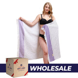 Mediterranean 100% Cotton Turkish Peshtemals, 35" x 60", Modern & Traditional Turkish Towels - 44 Set Case Pack