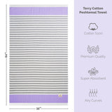 Mediterranean 100% Cotton Turkish Peshtemals, 35" x 60", Modern & Traditional Turkish Towels - 44 Set Case Pack