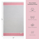 Mediterranean 100% Cotton Turkish Peshtemals, 35" x 60", Modern & Traditional Turkish Towels - 44 Set Case Pack