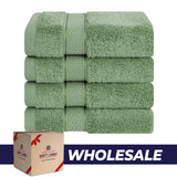 American Soft Linen 100% Cotton, Luxury, Salem 4 Piece Washcloth Set - 60 Set Case Pack
