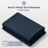 American Soft Linen 100% Cotton Sateen Pillowcase Set (2 Piece) - Soft, Breathable, Hotel Quality Pillow Covers