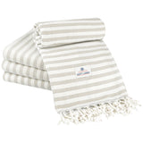 American Soft Linen Turkish Peshtemal Beach Towels, Cotton 4 Pack, 40" x 70" Size, Swim Towels for Beach and Pool Towels