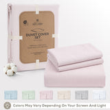 American Soft Linen 100% Washed Cotton Percale Duvet Cover Set – Soft Breathable Bedding Set with Pillow Shams