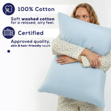 American Soft Linen 100% Washed Cotton Percale Pillowcase Set (2 Pack) – Soft Breathable Pillow Covers