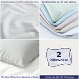 American Soft Linen 100% Washed Cotton Percale Pillowcase Set (2 Pack) – Soft Breathable Pillow Covers