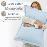 American Soft Linen 100% Washed Cotton Percale Duvet Cover Set – Soft Breathable Bedding Set with Pillow Shams