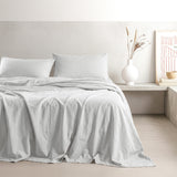 American Soft Linen 100% Washed Cotton Percale Sheet Set – Soft Breathable Bedding with Pillowcases