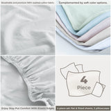 American Soft Linen 100% Washed Cotton Percale Sheet Set – Soft Breathable Bedding with Pillowcases