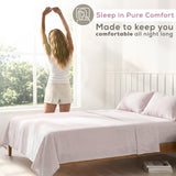 American Soft Linen 100% Washed Cotton Percale Sheet Set – Soft Breathable Bedding with Pillowcases
