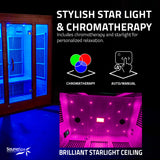 Lucia 1- Person Indoor Hemlock Wooden Carbon FAR Infrared Home Sauna Room with LED Touch Control Panel and Heater