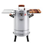 3-in-1 Stainless Steel Smoker Barrel Grill Premium– Portable Charcoal BBQ with Thermometer, Outdoor Cooking Smoker for Camping, Backyard & Home BBQ INGRILL