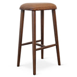 Jason Walnut PU Leather Bar Stool