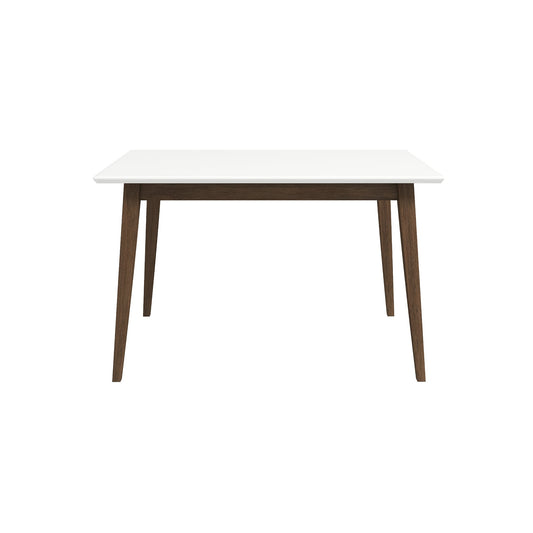 Levi Modern Style Solid Wood Rectangular White Top Dining Table 47"