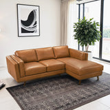 Chase Genuine Leather Sectional Right Facing