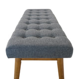 Delilah Modern Dark Gray Fabric Bench