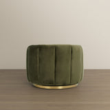 Cosey Green Velvet Swivel Chair