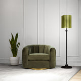 Cosey Green Velvet Swivel Chair