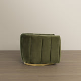 Cosey Green Velvet Swivel Chair