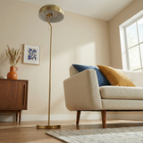 Spectra Floor Lamp - Gold outer and White inner