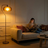 Astris Floor Lamp Black Sprayed and Gold