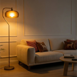 Astris Floor Lamp Black Sprayed and Gold