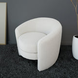 Avalon White Boucle Lounge Chair