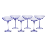 Lavender Champagne Coupes 12oz Set of 6