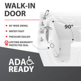 ANZZI Coupe Series 29 in. x 52 in. Quick Fill Walk-In Soaking Tub in White