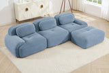 MIA 117'' 3-Seater Sofa with 1 Ottoman