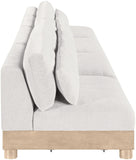 Turin - Chenille Fabric Upholstered Modular Sectional - White