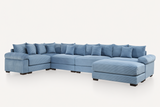DESEO 233" Sectional Sofa with Ottoman