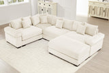 DESEO 117" Sectional Sofa with Ottoman