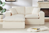 ZORVA 78" Loveseat with 1 Ottoman