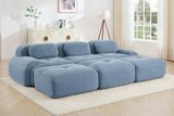MIA 117'' 3-Seater Sofa with 3 Ottomans