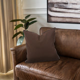 20 x 20 Outdoor Pillow with Dec Cord- Seascape Chocolate- Poly Insert